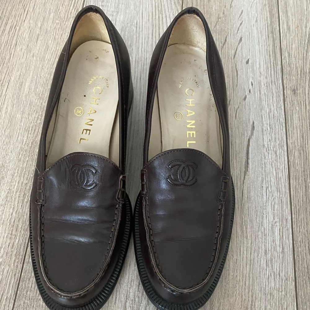 Chanel vintage loafers brown